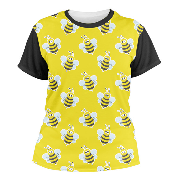 Custom Buzzing Bee Women's Crew T-Shirt - X Large
