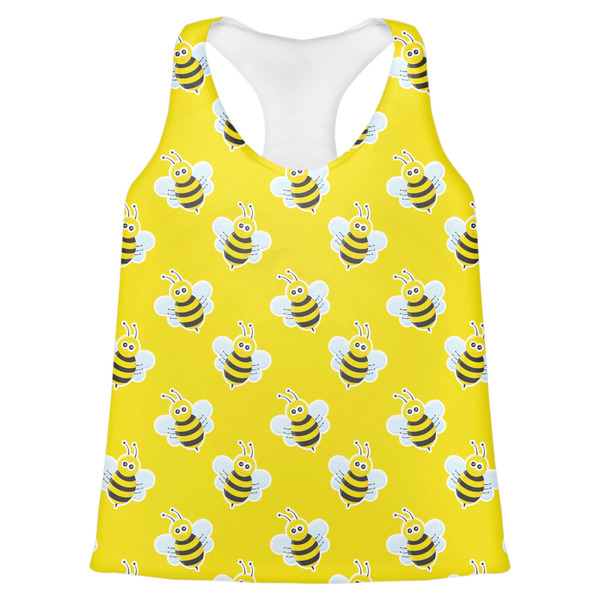 Custom Buzzing Bee Womens Racerback Tank Top - X Large