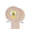 Buzzing Bee Wooden 6" Food Pick - Round - Single Sided - Front & Back