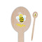 Buzzing Bee Wooden Food Pick - Oval - Closeup