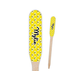 Buzzing Bee Paddle Wooden Food Picks - Double Sided (Personalized)