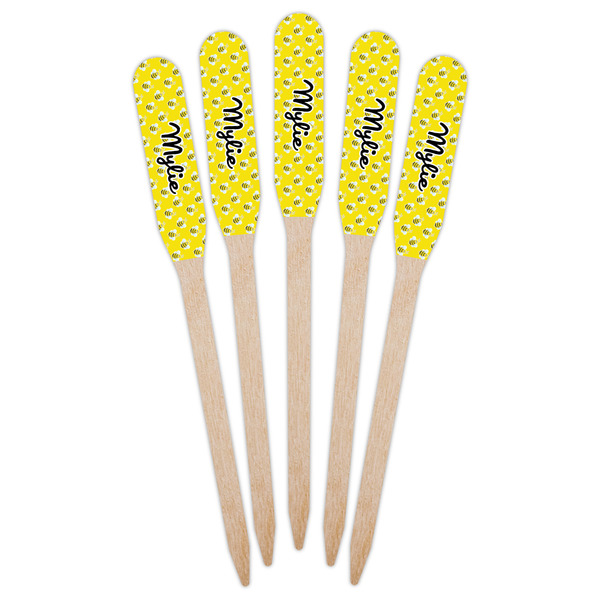 Buzzing Bee Wooden Food Pick - Paddle - Fan View