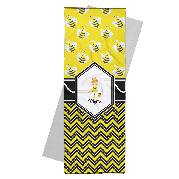 Custom Buzzing Bee Yoga Mat Towel (Personalized)