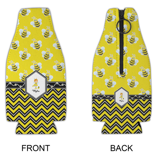Buzzing Bee Zipper Bottle Cooler - APPROVAL