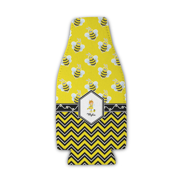 Custom Buzzing Bee Zipper Bottle Cooler (Personalized)