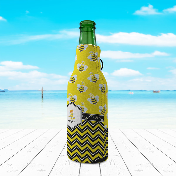 Buzzing Bee Zipper Bottle Cooler - LIFESTYLE