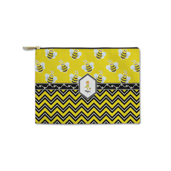 Custom Buzzing Bee Zipper Pouch - Small - 8.5"x6" (Personalized)
