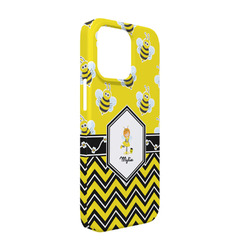 Buzzing Bee iPhone Case - Plastic - iPhone 13 (Personalized)