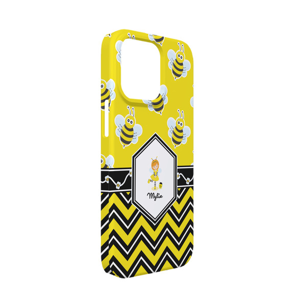 Custom Buzzing Bee iPhone Case - Plastic - iPhone 13 Mini (Personalized)
