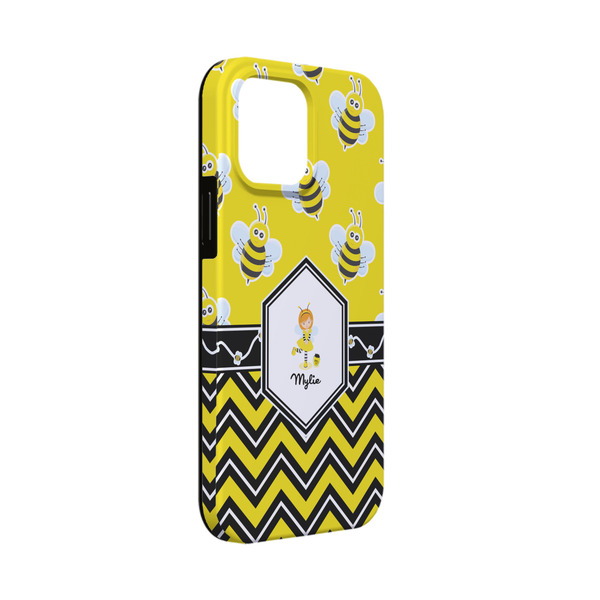 Custom Buzzing Bee iPhone Case - Rubber Lined - iPhone 13 Mini (Personalized)