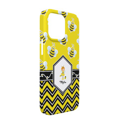 Buzzing Bee iPhone Case - Plastic - iPhone 13 Pro (Personalized)