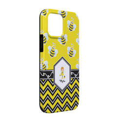 Buzzing Bee iPhone Case - Rubber Lined - iPhone 13 Pro (Personalized)