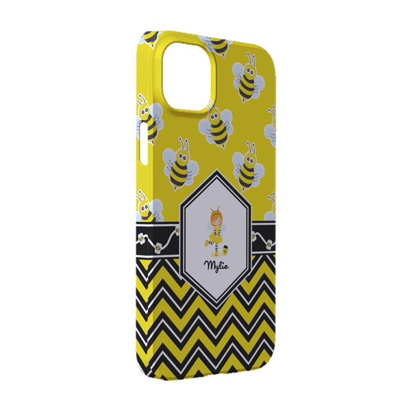 Custom Buzzing Bee iPhone Case - Plastic - iPhone 14 (Personalized)