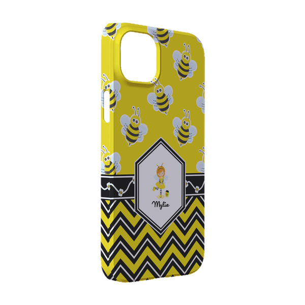 Custom Buzzing Bee iPhone Case - Plastic - iPhone 14 Pro (Personalized)