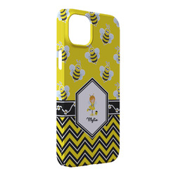 Buzzing Bee iPhone Case - Plastic - iPhone 14 Pro Max (Personalized)