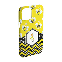 Buzzing Bee iPhone Case - Plastic - iPhone 15 (Personalized)