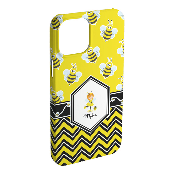 Custom Buzzing Bee iPhone Case - Plastic - iPhone 15 Plus (Personalized)
