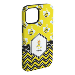 Buzzing Bee iPhone Case - Rubber Lined (Personalized)