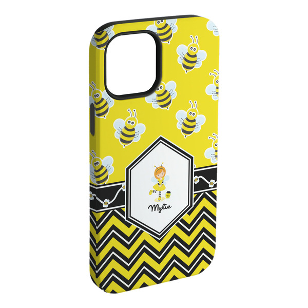 Custom Buzzing Bee iPhone Case - Rubber Lined (Personalized)