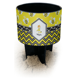 Buzzing Bee Black Beach Spiker Drink Holder (Personalized)