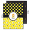 Honeycomb, Bees & Polka Dots 11x14 Wood Print - Front & Back View