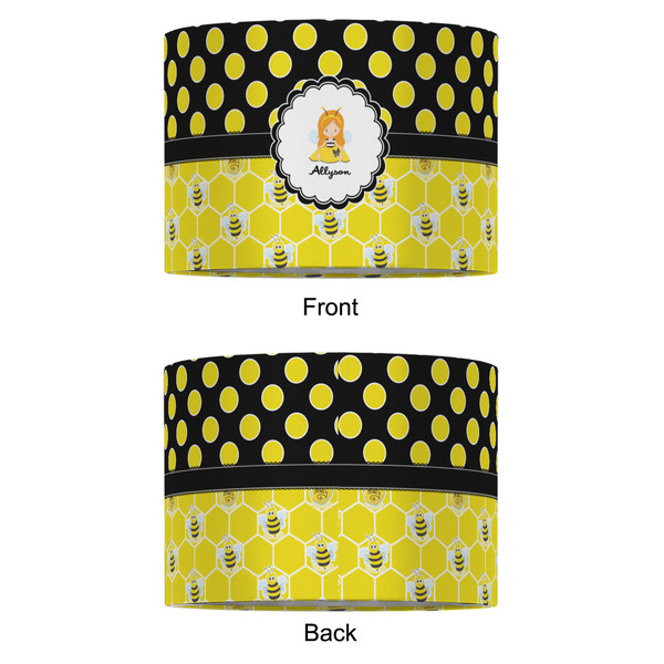 Honeycomb, Bees & Polka Dots 12" Drum Lampshade - APPROVAL (Fabric)