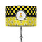 Honeycomb, Bees & Polka Dots 12" Drum Lampshade - ON STAND (Fabric)