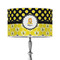 Honeycomb, Bees & Polka Dots 12" Drum Lampshade - ON STAND (Poly Film)