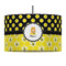 Honeycomb, Bees & Polka Dots 12" Drum Lampshade - PENDANT (Fabric)