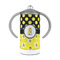 Honeycomb, Bees & Polka Dots 12 oz Stainless Steel Sippy Cups - FRONT