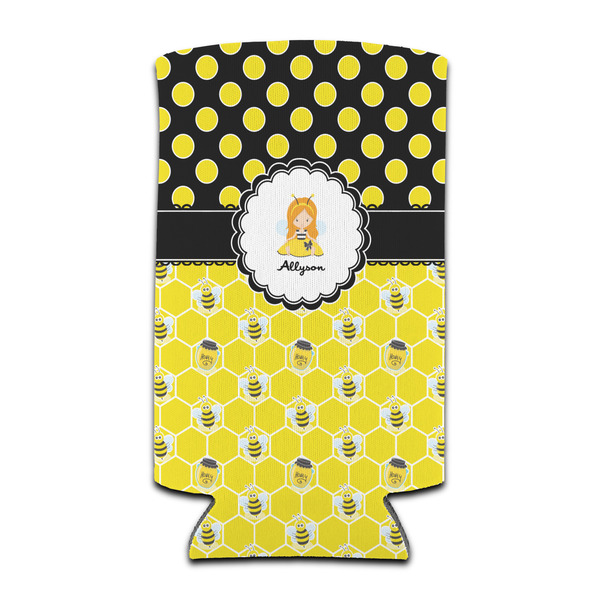 Honeycomb, Bees & Polka Dots 12oz Tall Can Sleeve - Set of 4 - FRONT