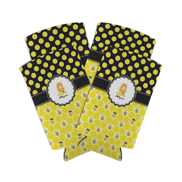Honeycomb, Bees & Polka Dots 12oz Tall Can Sleeve - Set of 4 - MAIN