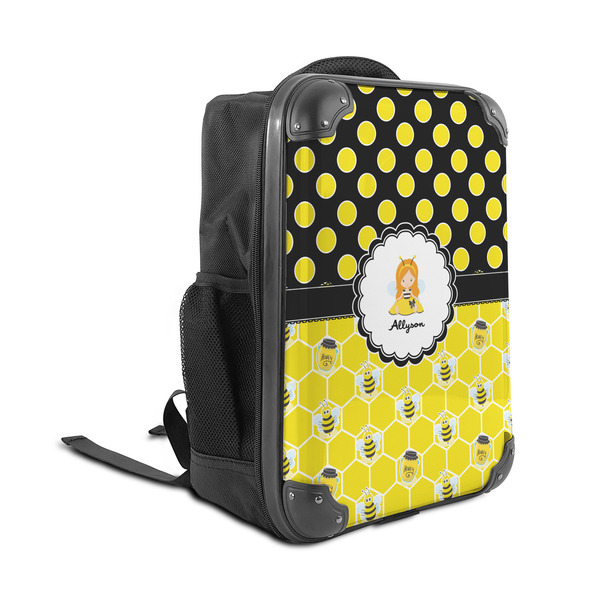 Honeycomb, Bees & Polka Dots 15" Backpack - ANGLE VIEW