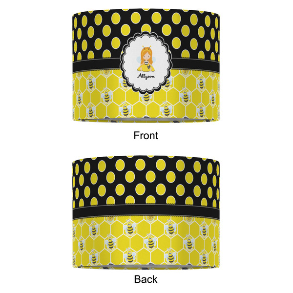 Honeycomb, Bees & Polka Dots 16" Drum Lampshade - APPROVAL (Fabric)
