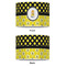 Honeycomb, Bees & Polka Dots 16" Drum Lampshade - APPROVAL (Poly Film)