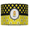 Honeycomb, Bees & Polka Dots 16" Drum Lampshade - FRONT (Fabric)
