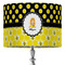Honeycomb, Bees & Polka Dots 16" Drum Lampshade - ON STAND (Fabric)