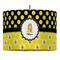 Honeycomb, Bees & Polka Dots 16" Drum Pendant Lamp - Fabric (Personalized)