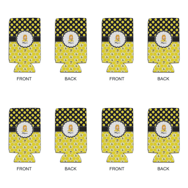 Honeycomb, Bees & Polka Dots 16oz Can Sleeve - Set of 4 - APPROVAL