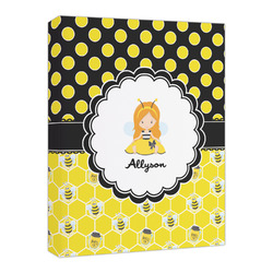 Honeycomb, Bees & Polka Dots Canvas Print - 16x20 (Personalized)