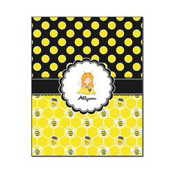 Honeycomb, Bees & Polka Dots Wood Print - 16x20 (Personalized)