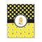 Honeycomb, Bees & Polka Dots 16x20 Wood Print - Front View