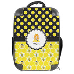 Honeycomb, Bees & Polka Dots 18" Hard Shell Backpack (Personalized)