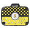 Honeycomb, Bees & Polka Dots 18" Laptop Briefcase - FRONT