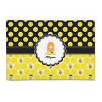 Honeycomb, Bees & Polka Dots 2' x 3' Patio Rug (Personalized)