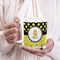 Honeycomb, Bees & Polka Dots 20oz Coffee Mug - LIFESTYLE
