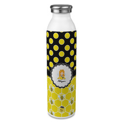 Honeycomb, Bees & Polka Dots 20oz Stainless Steel Water Bottle - Full Print (Personalized)