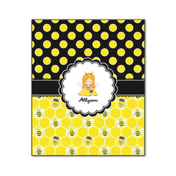 Honeycomb, Bees & Polka Dots Wood Print - 20x24 (Personalized)