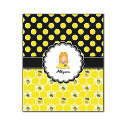 Honeycomb, Bees & Polka Dots Wood Print - 20x24 (Personalized)
