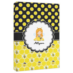 Honeycomb, Bees & Polka Dots Canvas Print - 20x30 (Personalized)